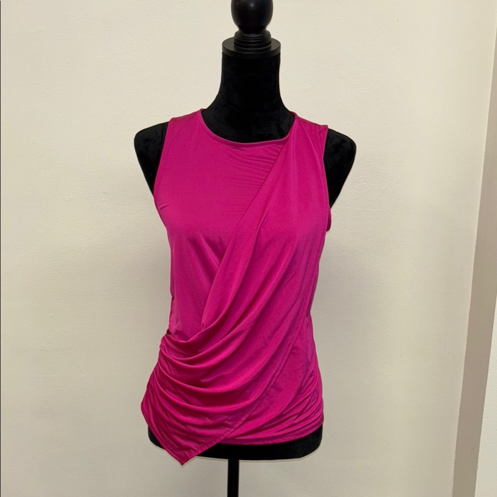 Elegant Pink Draped Women's Top